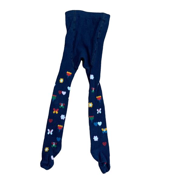 Hanna Andersson Flower + Butterfly Footed Tights - Picture 4 of 5